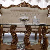 مبلمان ۷ نفره سلطنتی تمام چوب منبت ملایر