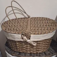 سبد پیکنیک پی وی سی/طرح حصیری