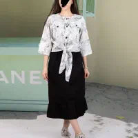 شومیز و دامن کتان تینیجری