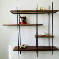 شلف نامتقارن /کتابخانه  / قفسه|کتابخانه، شلف، قفسه‌های دیواری|مشهد, گرجی علیا|دیوار