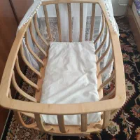 تخت نوزاد کنار مادر / جنس چوب ترک|تخت و صندلی بچه|قزوین, |دیوار