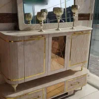 ست میز تلوزیون و آینه و کنسول تمام ام دی اف