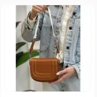 کیف زنانه دوشی دو بند زارا رنگ عسلی|کیف، کفش، کمربند|پرند, فاز ۳|دیوار