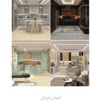 نقاشی ساختمان و (طرح کاغذ دیواری) کناف و کابینت|خدمات پیشه و مهارت|کرمانشاه, |دیوار