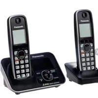 تلفن بی سیم پاناسونیک اصلی نو دو گوشی