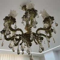 لوستر برنز  ۸شاخه|لوستر و چراغ آویز|قم, انسجام|دیوار