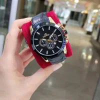 ساعت بندچرم طرح سه موتور مردانه(ولنتاین)