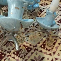لوستر رنگ آبی ۸ شاخه|لوستر و چراغ آویز|مشهد, شهید فرامرز عباسی|دیوار