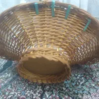 سبد چوبی حصیری|صنایع دستی و سایر لوازم تزئینی|یزد, |دیوار