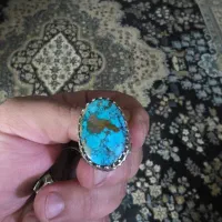 انگشتر فیروزه نیشابور وتوپاز رنگ خاص