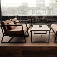 نهارخوری ۴ نفره میز صندلی کافه بستنی مدل ZIX|میز و صندلی غذاخوری|نور, |دیوار