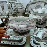 سرویس چینی بن چاینا میکاسا اصل المان نقره ای مربع