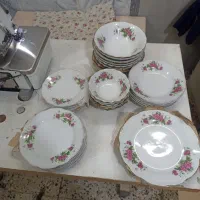 سرویس 36پارچه گل سرخ 8کارتن چینی اصل چین حک