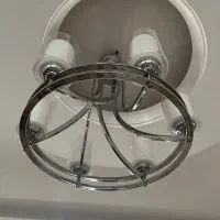 لوستر نقره ای ۶شعله دو رینگ|لوستر و چراغ آویز|اراک, |دیوار
