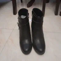 نیم بوت بوت چرم طبیعی زنانه ۳۹