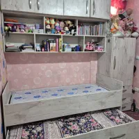 تخت دوطبقه ی یکنفره/دونفره کم جا مخصوص آپارتمان|تخت و سرویس خواب|مشهد, فارغ التحصیلان|دیوار
