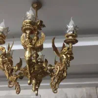 دو عدد لوستر فرشته آبکاری طلا|لوستر و چراغ آویز|تهران, مشیریه|دیوار