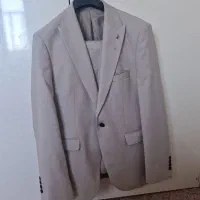 کت وشلوار کرم نسکافه ای نو