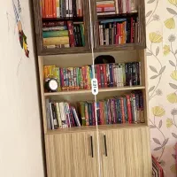 کتابخانه|کتابخانه، شلف، قفسه‌های دیواری|لنگرود, |دیوار