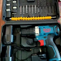 دریل شارژی باس دو باتری کیف دار boss