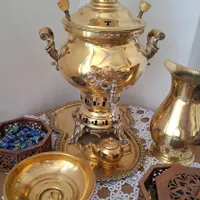 سماور زغالی 8 لیتری برنجی