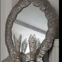 آینه شمعدان طرح نقره