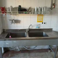 سینگ صنعتی درحدنو با تمام   وسایل اشپزخانه