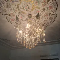 فروش لوستر برنجی همراه با کریستال|لوستر و چراغ آویز|اصفهان, سرچشمه|دیوار