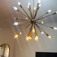 ست لوستر طلایی ابکاری وارداتی