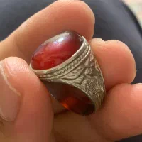 عقیق سرخ کهنه همراه رکاب|جواهرات|گنبد کاووس, |دیوار