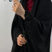 چادر مشکی عربی جواهر دوزی شده و ساده کد cft7098