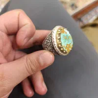 انگشترنقره دستسازقلم زنی فیروزه نیشابوراصل امضادار|جواهرات|شیراز, آزادگان|دیوار