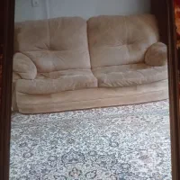 مبل 5نفره کار کرده پایه استیل سالم