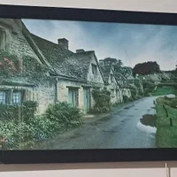 تابلو طرح کلبه و طبیعت چراغ دار