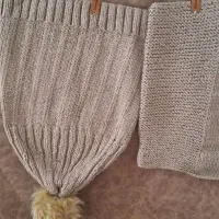 شال وکلاه گردنی تازه بافته شده
