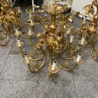فروش وخریدار لوستر و آینه شمعدون برنزی و آبکاری