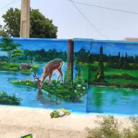 دیوار نویسی نقاشی مهد کودک و مدارس|خدمات پیشه و مهارت|شیراز, باغ تخت|دیوار