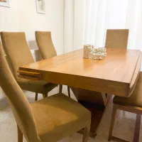 ناهارخوری ۶ نفره  با میز بزرگ چوبی