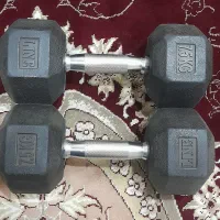 یک جفت دمبل 15 کیلویی هر کدام 7.5 کیلو|تجهیزات ورزشی|مشهد, پنجتن|دیوار