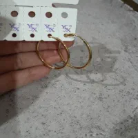 گوشواره حلقه ای وگوشواره میخی رنگ ثابت وکیفیت عالی