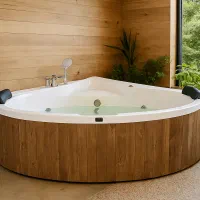 جکوزی دو نفره کنج 150 در 150 با پنل ترمو