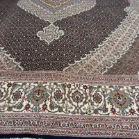 یک جفت قالی پشم چهل رج خوی نقشه ماهی 3x4