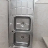 سینگ ظرفشویی (۱۲۰×۶۰) دوقلو در حد نو|مصالح و تجهیزات ساختمان|قم, باغ کرباسی|دیوار