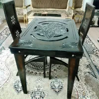 میز غذاخوری با دو عدد صندلی