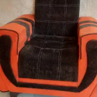 مبل نارنجی مشکی