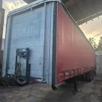 تریلی کانتینر چادری سه محور جارولی دار فابریک