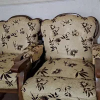 مبل تمیز شسته شده بسیار باکیفیت کرم قهوه ای ۶نفره|مبلمان خانگی و میز عسلی|مسجد سلیمان, |دیوار