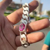 دستبند نقره 925 نگین دار طرح تایلندی