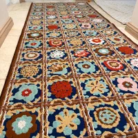 دوعدد کناره گل برجسته مخملی