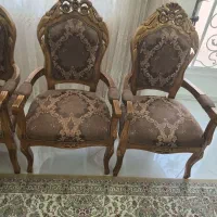 مبل سلطنتی سه نفره با سه تا میز شکیل|مبلمان خانگی و میز عسلی|گلبهار, شهر جدید گلبهار|دیوار